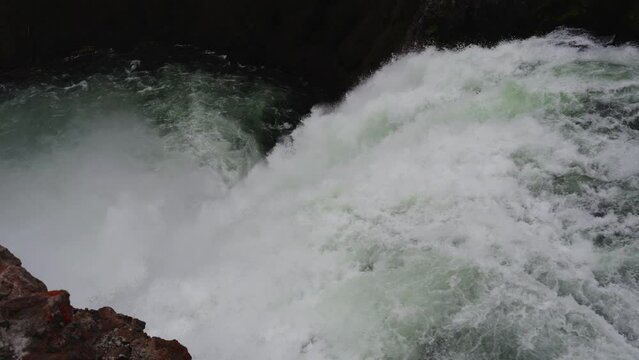 Rushing Waterfall Cascade in Natural Setting