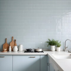 kitchen interior with utensils