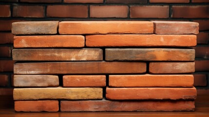 Fototapeta premium Red brick stack UHD Wallpaper