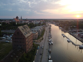 Sonnenuntergang &uuml;ber Greifswalder Ryck