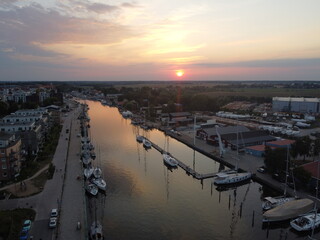 Sonnenuntergang &uuml;ber Greifswalder Ryck