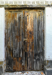 Traditional wooden stable door, Puertollano, Ciudad Real Province, Castilla-La Mancha, Spain