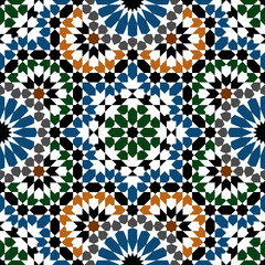Seamless arabic  ornament based on traditional arabic art. Geometric mosaic. 