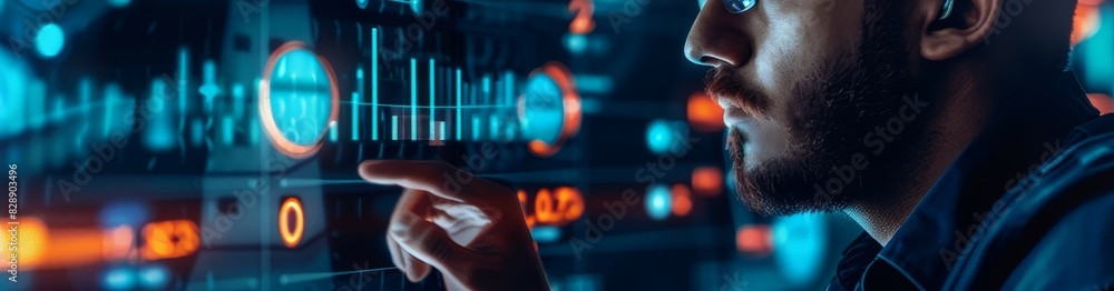 Poster digital marketing, data analysis for performance and create insight report