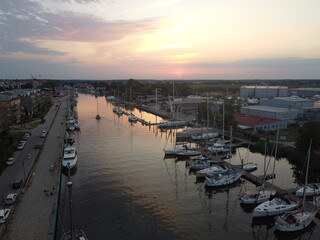 Sonnenuntergang &uuml;ber Greifswalder Ryck