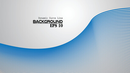 Dynamic curve line abstract background vector image for backdrop or presentation