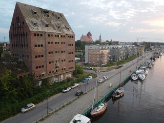 Sonnenuntergang &uuml;ber Greifswalder Ryck
