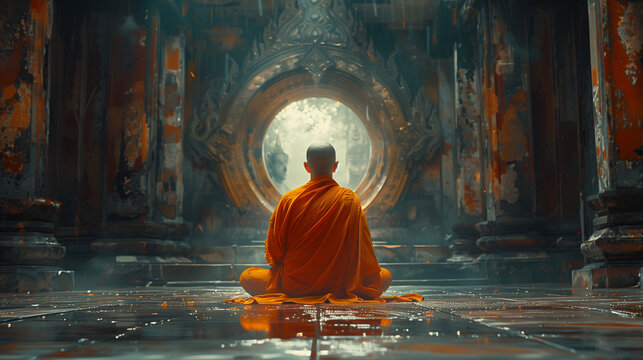 monk in the temple