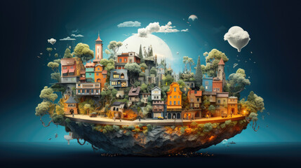 Obraz premium generated illustration of World thinking Day concept 22 february