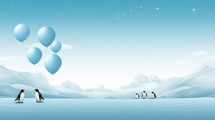 Obraz premium generated illustration of Celebrate World Penguin Day on April 25