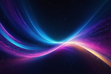 Obraz premium Vibrant Multicolored Data Stream Abstract Art, Futuristic Digital Cosmos with Flowing Data Streams 