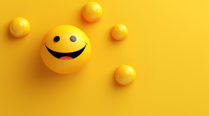 Fototapeta premium generated illustration of Happy world smile day banner design.