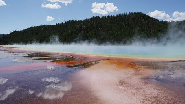 Vibrant Geothermal Pools Yellowstone Park, August 27, 2023