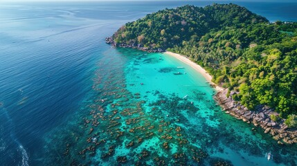 A quiet beach with soft, powdery sand and gentle waves,