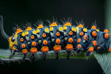 Obraz premium AI generated illustration of a worm in closeup
