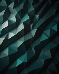 Abstract polygonal teal background.