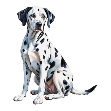 recommend clip art: Dalmatian Dog Hand Drawn Watercolor Painting Illustration