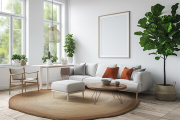 “Serene Contemporary Living Room with Neutral Tones and Minimalist Design”

