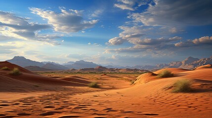 Naklejka premium Stormy sky over the desert UHD Wallpaper