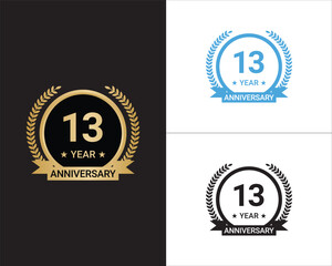 13 Years Anniversary Vector, 13 Years Anniversary Logo