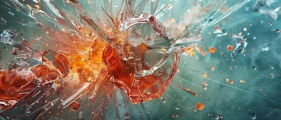  Detail of glass explosion