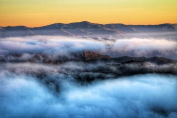 fog over the clouds river