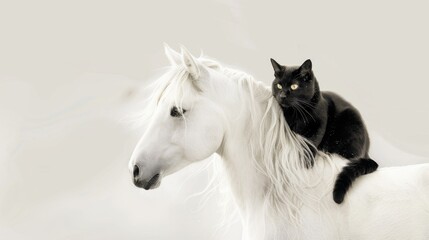 Obraz premium Black and white animals