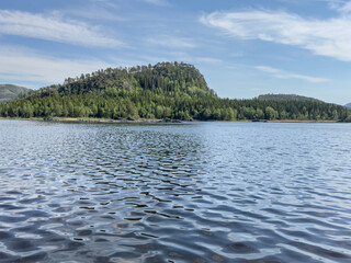 On a walk along Strauman lake in Velfjord on a great summer day, Helgeland