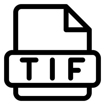 tif line icon vector illustration  isolated on white background