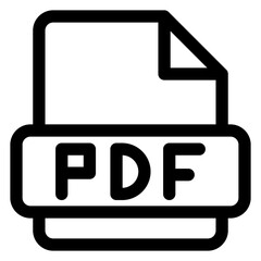 pdf line icon vector illustration  isolated on white background