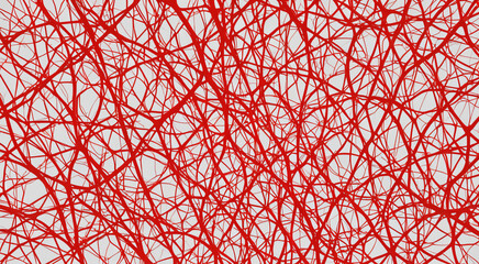 red and white concept art | neurons and connections