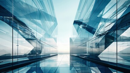 modern abstract glass architectural forms