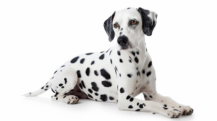 Dalmatian on white isolated background