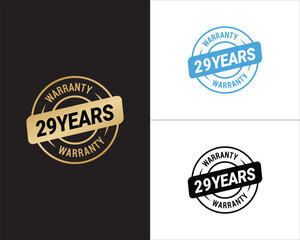 29 Years Warranty Vector, 29 Years Warranty Logo