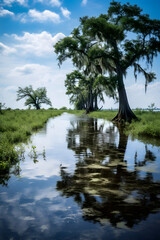 Obraz premium photo of a swamp, ature swamp