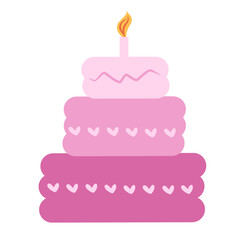 birthday cake with candle