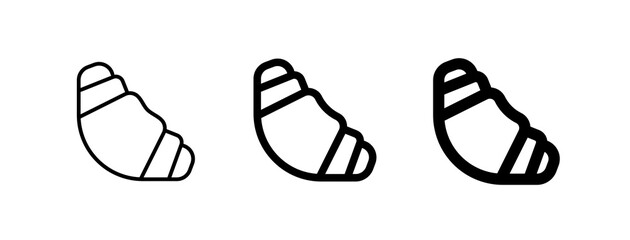 Editable croissant vector icon. Bakery, coffee shop, restaurant, drink, beverages. Part of a big icon set family. Perfect for web and app interfaces, presentations, infographics, etc