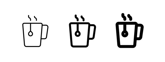 Editable a cup of hot tea vector icon. Cafe, coffee shop, restaurant, drink, beverages. Part of a big icon set family. Perfect for web and app interfaces, presentations, infographics, etc