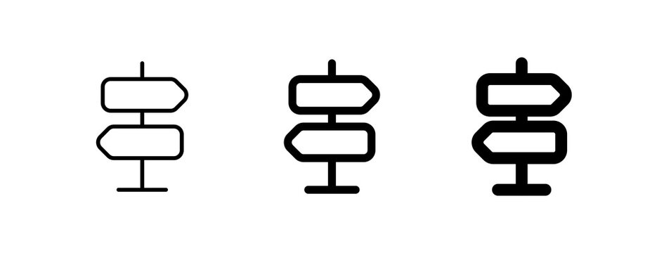 Editable wayfinder, signpost vector icon. Part of a big icon set family. Perfect for web and app interfaces, presentations, infographics, etc