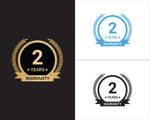 Fototapeta premium 2 Years Warranty Vector, 2 Years Warranty Logo