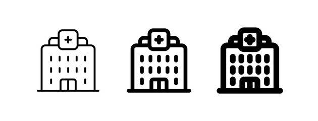 Editable hospital, clinic vector icon. Part of a big icon set family. Perfect for web and app interfaces, presentations, infographics, etc