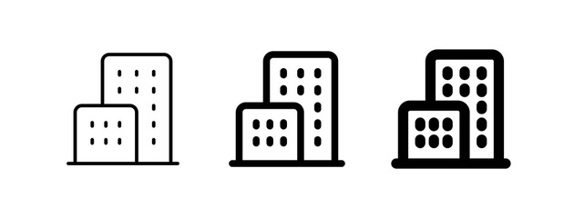 Editable office building, hotel, apartment, real estate, vector icon. Part of a big icon set family. Perfect for web and app interfaces, presentations, infographics, etc