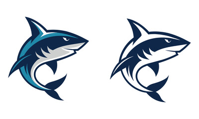 Shark mascot illustration on white background