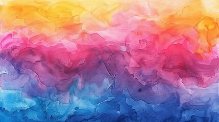 Dynamic watercolor washes in vibrant shades, ideal for a colorful and flowing background design