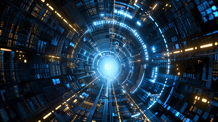 Fototapeta premium Cutting-Edge Digital Canvas for Encryption