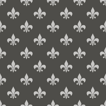 fleur-de-lis royal, luxury seamless pattern background. Ornament with symbol fleur-de-lis illustration