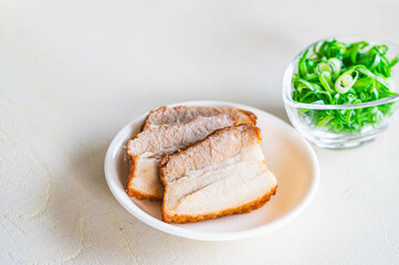 焼豚と青ねぎ