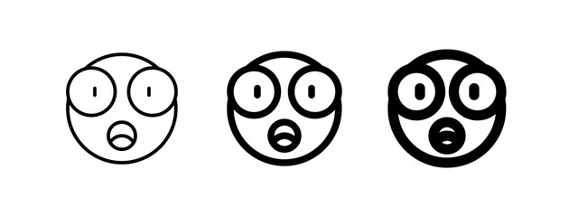 Editable surprised, astonished, shocked face vector icon. Part of a big icon set family. Perfect for web and app interfaces, presentations, infographics, etc