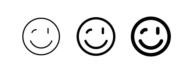 Editable winky face, winking eye, ok, tease vector icon. Part of a big icon set family. Perfect for web and app interfaces, presentations, infographics, etc