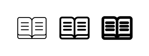 Editable open book, reading, literature vector icon. Part of a big icon set family. Perfect for web and app interfaces, presentations, infographics, etc